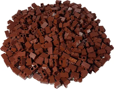 Immagine prodotto di Mattoncini scanalati LEGO® 1x2 Ripple Bricks rosso-marrone - 2877 NUOVO! Quantità 100x