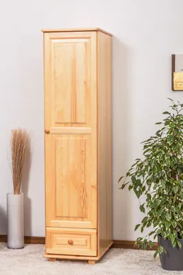 Produktbild von Garderobenschrank Landhaus, Farbe: Natur 190x47x60 cm