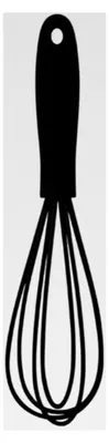 Produktbild von Mini Schneebesen aus Silikon (schwarz)