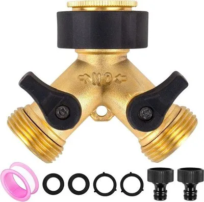 Produktbild von Wasserhahn-Verteiler 2-Wege 3/4 Zoll Y-Verteiler für Waschmaschine