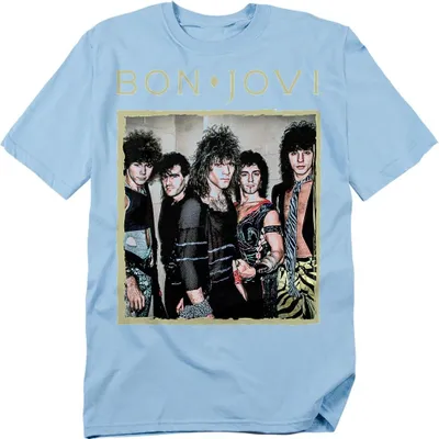 Produktbild von Bon Jovi - T-Shirt für Herren/Damen Uni TV21604 (S) (Hellblau)
