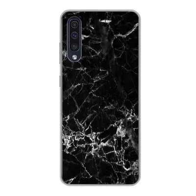 Produktbild von MuchoWow® Handyhülle Schutzhülle Hülle für Samsung Galaxy A50 Marmor - Stein - Schwarz Silikon Softcase Handy Hülle - Mobiltelefonhülle
