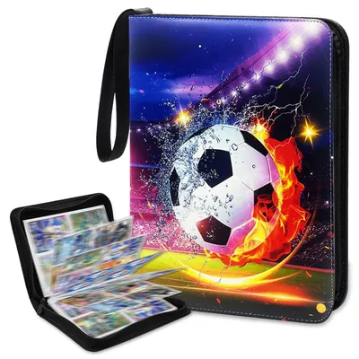 Produktbild von Sammelalbum 50 Seiten - Album für Fußballkarten - Scrapbook für Tauschkarten - Mappe für Trainerkarten - Kompatibel mit allen Karten - Ideal für Sammler - Fußballalbum
