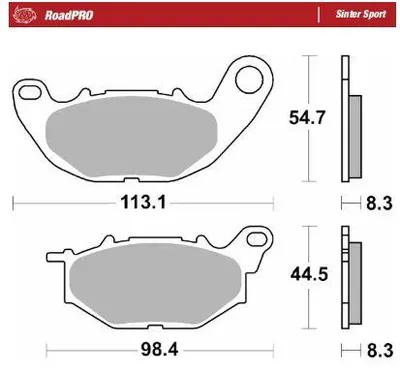 Produktbild von Moto-Master Bremsbelag Sinter Sport Rear