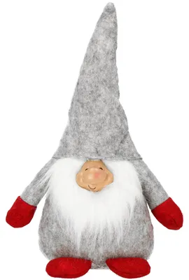 Obrázok produktu pre SPRINGOS Vianočný škriatok GNOME Vianočný škriatok dekorácia figúrka na Vianoce sivá roztomilá vtipná valentínska 23x38 cm domáca dekorácia