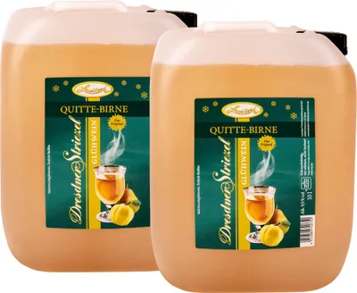 Produktbild von Glühwein 10 l Kanister Quitte-Birne - Lausitzer - 2x Vorteilspaket