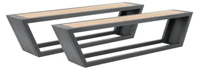 Immagine prodotto di Home Deluxe Divano in acciaio antracite KOBON -  Germany - 2 x panca | divanetto confortevole, divanetto moderno, divanetto elegante, divanetto per soggiorno, divanetto con contenitore, divanetto di alta qualità, divanetto a L, divano divanetto, divanetto accogliente, set di sedute in pelle, set di sedute in stile country, set di sedute alla moda, set di sedute modulari, set di sedute di design, set di sedute confortevoli, set di sedute resistenti, set di sedute flessibili, set di sedute per famiglie numero