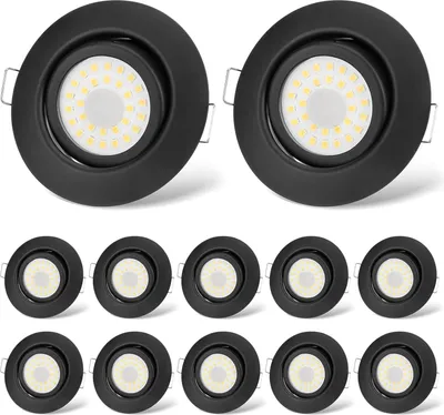 Immagine prodotto di Luci da incasso LED 6W 230V Cloksh C006 nero caldo 3000K 12 pz.