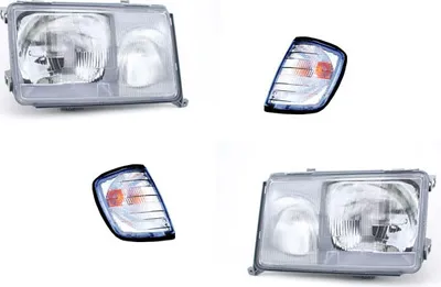 Productafbeelding van Johns, koplampen geschikt voor Mercedes W124 (1984-1989), H4/H3 set, linker en rechter richtingaanwijzer