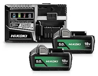 Image de Set de démarrage batterie (2x 5,0Ah 18V) HIKOKI UC18YSL3WKZ