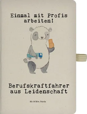 Produktbild von Mr. & Mrs. Panda Tagebuch Berufskraftfahrer Leidenschaft - Transparent - Geschenk, Kladde, A5 Notizbuch, Skizzenbuch, Journal