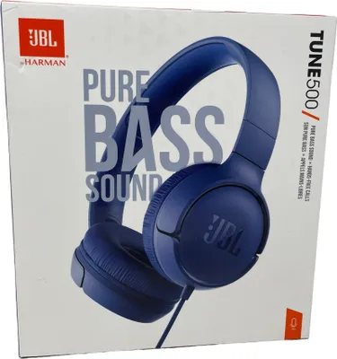 Produktbild von JBL Tune 500 kabelgebundene Kopfhrer, blau