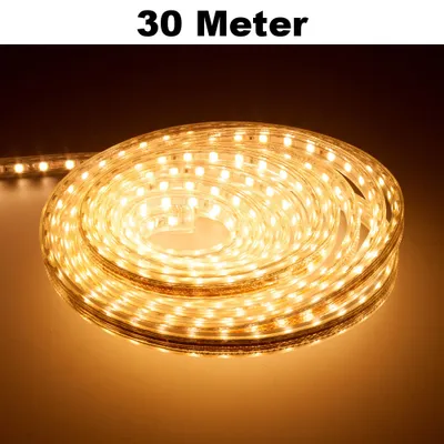 Produktbild von Leuchtstreifen SMD2835 60 LED/Meter LED Strip Stripe Lichtleiste Lichterkette Lichtband Lichtstreifen Band Weiß Warmweiß 30 Meter Länge Komplett Set