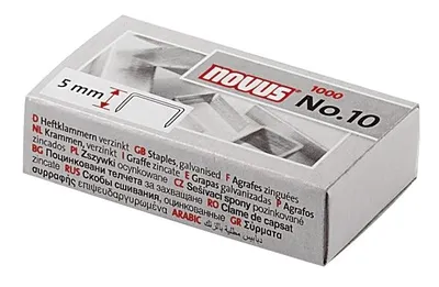 Produktbild von Novus Heftklammern No.10 SUPER 2.000 Stück, Schenkellänge 5 mm