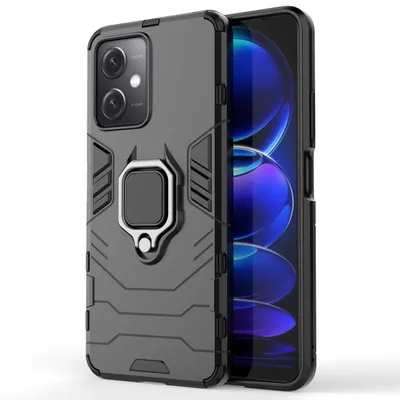 Produktbild von HQWear Ring Armor Hlle fr Xiaomi Redmi Note 12 5G, Poco X5 5G, schwarz