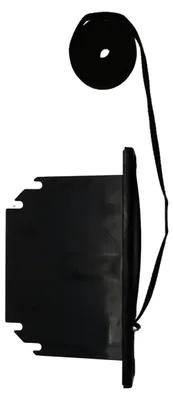 Image de Enrouleur encastré à sangle - Largeur de sangle 20 mm - Boîtier noir sans fermeture - Pour installation neuve ou rénovation
