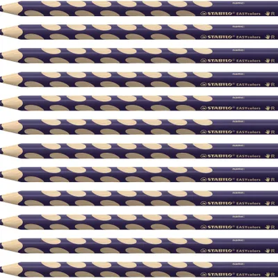 Produktbild von STABILO Ergonomischer Buntstift für Rechtshänder - EASYcolors - 12er Pack - blauviolett