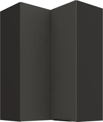 Image de Armoire d'angle haute LUNARA 2 - 60x60 cm, graphite / noir