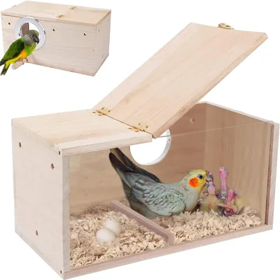 Immagine prodotto di Solidchoice - Casetta per uccelli in legno naturale, ideale per piccoli uccelli