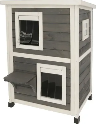 Immagine prodotto di Kerbl Katzenhaus Family (L x B x H 57 x 55 x 80 cm, mit Bitumendach) 81639