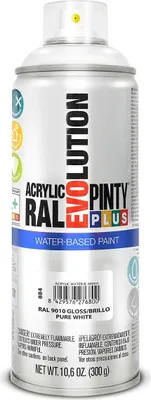 Zdjęcie produktu dla Farba w sprayu PINTYPLUS EVO na bazie wody 400ml RAL9010L