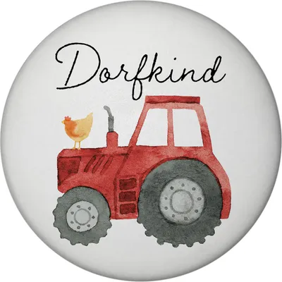 Produktbild von Dorfkind roter Traktor Magnet rund rund