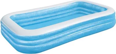 Produktbild von Aufblasbarer Familienpool Bestway, Rechteckig, 305 x 183 x 56 cm, 3 Luftkammern, Blau