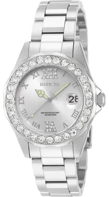 Obrázok produktu pre Invicta Pro Diver 15251 Dámske Hodinky - Kvarcový Mechanizmus - Nerezová Oceľ so Strieborným Ciferníkom - 38 mm