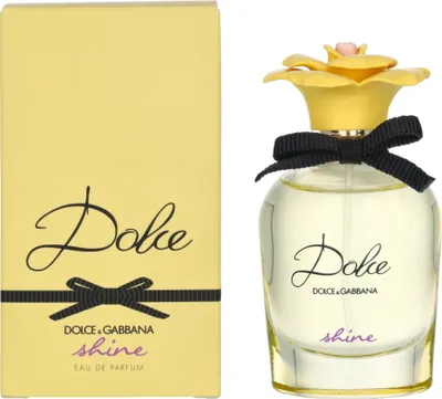 A box and bottle of Dolce & Gabbana Dolce Shine Eau de Parfum.