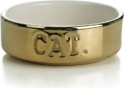 Produktbild von Beeztees - Katzennapf - Keramik - gold - 11,5x4 cm - 300 ml