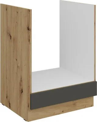 Produktbild von Ofenschrank LUNARA – Breite 60 cm, Graphit / Artisan-Eiche