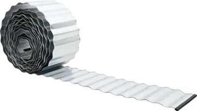 Produktbild von vidaXL Rasenrand Silber 1000 x 20 x 0,03 cm