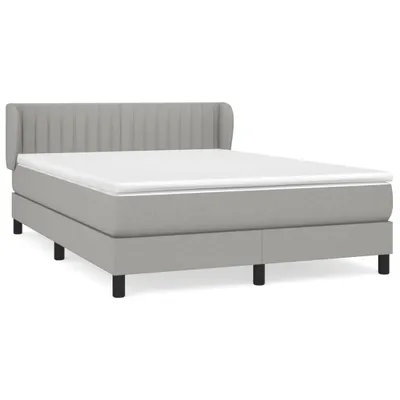 Produktbild von vidaXL Boxspringbett mit Matratze Hellgrau 140x190 cm Stoff