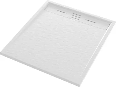 Produktbild von Granitan | Duschwanne VIVA - 90 x 80 cm - Weiß - Antirutsch-Oberfläche - Elegantes Design