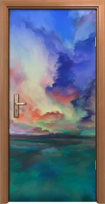 Produktbild von Türposter 90x200 cm Türaufkleber Türtapete Türfolie Klebefolie Wolken der abstrakten Landschaft