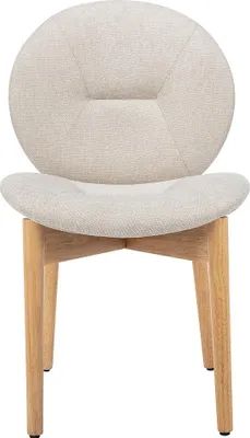 Produktbild von Stuhl 2er-Set - Stoff & Kautschukholz - Beige - ISADIO
