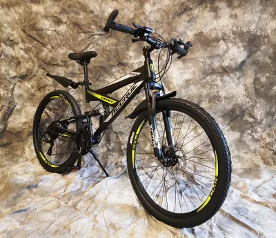 Produktbild von 26 Zoll ALU MTB Acrue Spezial Vollgefedert, 21-Gang Shimanoschaltung, Scheibenbremsen, Schutzbleche NEU 2660-SCHWARZ-GELB AB 155 CM KÖRPERGRÖSSE