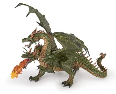 Image de Figurine dragon - Bicéphale - 19 x 19 cm - Fantaisie