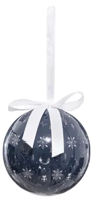 Produktbild von Blaue Schneekugel mit Flocken 7,5 cm, Christbaumschmuck - Einheitsgröße