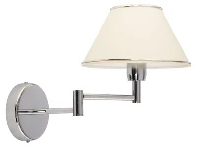 Immagine prodotto di Applique da parete BEGAMO cromata ecru 1xE27x20W in metallo, dimensioni: 27x23x38 cm, IP20, Jupiter