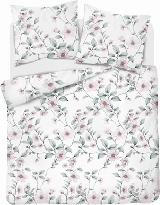 Immagine prodotto di Detexpol Lenzuola di raso 220x200 bianco menta floreale 4915 A Home Satin 80