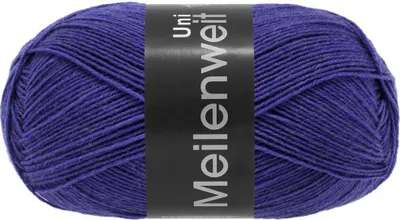 Produktbild von Lana Grossa MEILENWEIT 100 g UNI 4-fach Sockenwolle in Uni-Farben 420 m Farbe 1392 - Tintenblau
