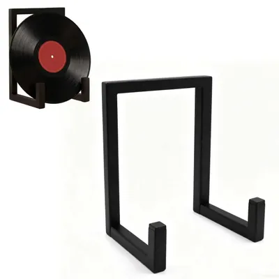 Vinyl-Plattenständer aus Metall, für LP & CD, schwarz, 12,7×15,2×20,3 cm