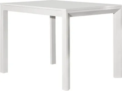 Immagine prodotto di Milani Home - tavolo da pranzo allungabile 110-160 x 70 cm, bianco, legno laminato frassinato