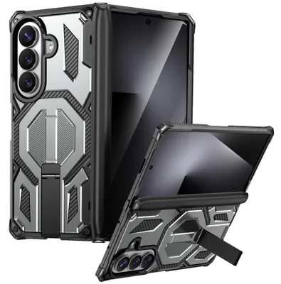 Image de Coque de protection rabattable avec support pour Samsung Galaxy Z Fold 7 + 8 Ultra 5G, couleur grise