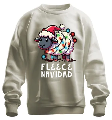 Zdjęcie produktu dla Polar Navidad Sheep Fairy Lights - Świąteczny prezent na Boże Narodzenie Bluza Uni , Nature, S