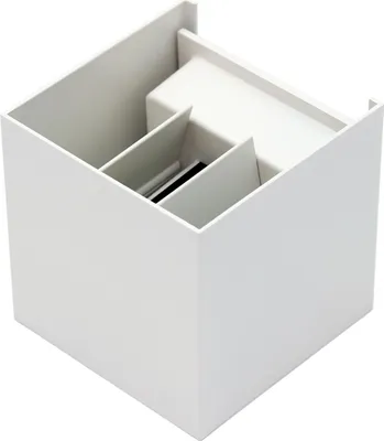 Zdjęcie produktu dla Kinkiet zewnętrzny LED Leo biały 6W Neutralna biel 490lm aluminium wym:10x10x10cm IP54 IdeaLED