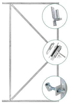 Productafbeelding van Ijzeren deurframeset compleet 155x120 cm Tuindeco