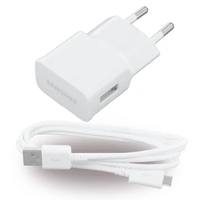 Produktbild von Samsung - ETAOU83EWE - Charger / Adapter + Micro USB Cable - 1000mA - White BULK
