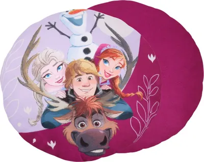 Obrázek produktu pro Frozen Ledové království Fialový kulatý polštář, dekorativní polštář, dekorativní 40 cm